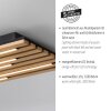 JUST LIGHT AKUSTIK Deckenleuchte LED Braun, Schwarz, 1-flammig