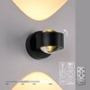 JUST LIGHT AKKU-CHIA AKKU-Wandleuchte LED Schwarz, 2-flammig, Fernbedienung