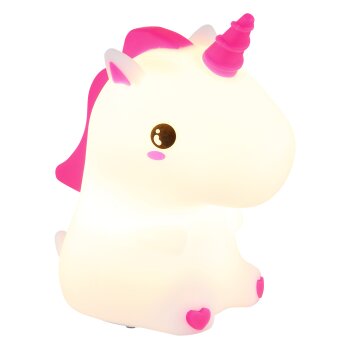 Globo Unicorn Tischleuchte LED Pink, Weiß, 1-flammig