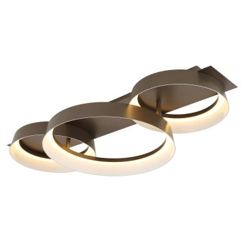 Globo Syrakus Deckenleuchte LED Braun, 1-flammig