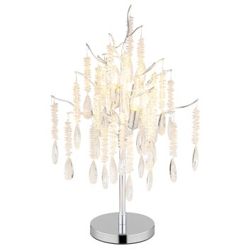 Globo Kinga Tischleuchte Silber, 4-flammig