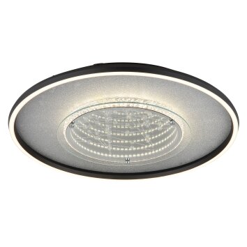 Globo Mirrora Deckenleuchte LED Chrom, Schwarz, Silber, 1-flammig