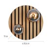 JUST LIGHT GERDA STIKA Deckenleuchte LED Holz hell, 2-flammig