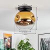Ripoll Deckenleuchte Glas 30 cm Gold, Klar, 1-flammig