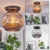 Ripoll Deckenleuchte Glas 30 cm Rauchfarben, 1-flammig