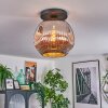 Ripoll Deckenleuchte Glas 30 cm Chrom, Rauchfarben, 1-flammig
