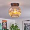 Ripoll Deckenleuchte Glas 30 cm Chrom, Klar, Rauchfarben, 1-flammig