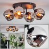 Ripoll Deckenleuchte Glas 15 cm Chrom, Rauchfarben, 4-flammig
