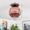 Ripoll Deckenleuchte Glas 30 cm Kupferfarben, 1-flammig