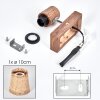 Lindberg Wandleuchte Chrom, Holz dunkel, 1-flammig