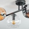 Koyoto Deckenleuchte Glas 15 cm Bernsteinfarben, Chrom, Klar, Rauchfarben, 3-flammig