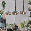 Mertola Hängeleuchte Glas 20 cm Rauchfarben, 3-flammig
