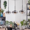 Mertola Hängeleuchte Glas 20 cm Klar, Rauchfarben, 3-flammig