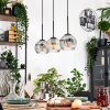 Ripoll Hängeleuchte Glas 15 cm Naturfarben, Schwarz, 3-flammig
