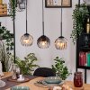 Koyoto Hängeleuchte Glas 15 cm Naturfarben, Schwarz, 3-flammig