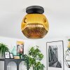 Ripoll Deckenleuchte Glas 30 cm Gold, 1-flammig