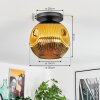 Ripoll Deckenleuchte Glas 30 cm Gold, 1-flammig