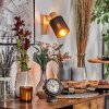 Fallhagen Wandleuchte Chrom, Holz hell, 1-flammig