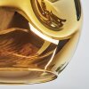 Ripoll Deckenleuchte Glas 15 cm Gold, Grün, Kupferfarben, 3-flammig