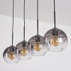 Koyoto Hängeleuchte Glas 20 cm Klar, Rauchfarben, 4-flammig