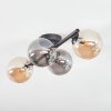Chehalis Deckenleuchte Glas 12 cm Bernsteinfarben, Rauchfarben, 4-flammig