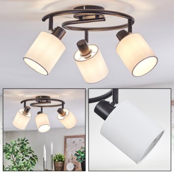 Fallhagen Deckenleuchte Schwarz, 3-flammig