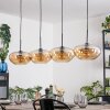 Mertola Hängeleuchte Glas 30 cm Bernsteinfarben, 4-flammig