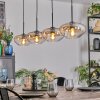 Mertola Hängeleuchte Glas 25 cm Bernsteinfarben, Klar, 4-flammig