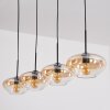 Mertola Hängeleuchte Glas 25 cm Bernsteinfarben, Klar, 4-flammig