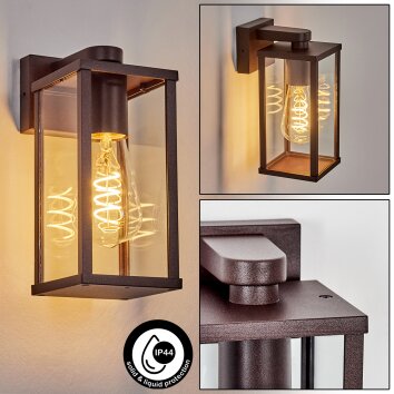 Tourega Außenwandleuchte Braun, Rostfarben, 1-flammig