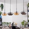 Mertola Hängeleuchte Glas 25 cm Bernsteinfarben, Rauchfarben, 4-flammig