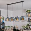 Koyoto Hängeleuchte Glas 30 cm Blau, Klar, 4-flammig
