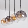 Koyoto Hängeleuchte Glas 30 cm Bernsteinfarben, Klar, Rauchfarben, 4-flammig