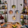 Lauden Hängeleuchte Glas 20 cm Bernsteinfarben, Blau, Grün, Klar, Kupferfarben, 4-flammig