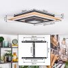 Falmir Deckenleuchte LED Holzoptik, Schwarz, 1-flammig