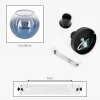 Koyoto Deckenleuchte Glas 20 cm Blau, Klar, 1-flammig