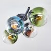 Gastor Deckenleuchte Glas 15 cm Blau, Chrom, Grün, Klar, Rauchfarben, 4-flammig