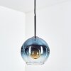 Koyoto Hängeleuchte Glas 20 cm Blau, Klar, 1-flammig