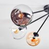 Koyoto Deckenleuchte Glas 15 cm Bernsteinfarben, Chrom, Klar, Rauchfarben, 6-flammig