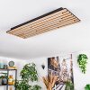Vorlix Deckenleuchte LED Holzoptik, Schwarz, 1-flammig