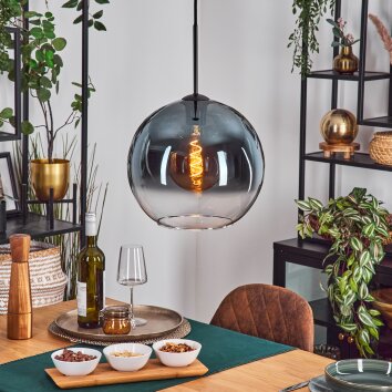 Koyoto Hängeleuchte Glas 30 cm Blau, Klar, 1-flammig