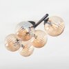 Chehalis Deckenleuchte Glas 12 cm Bernsteinfarben, 5-flammig