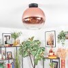 Koyoto Deckenleuchte Glas 30 cm Klar, Kupferfarben, 1-flammig