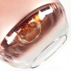 Koyoto Deckenleuchte Glas 30 cm Klar, Kupferfarben, 1-flammig