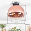 Koyoto Deckenleuchte Glas 30 cm Klar, Kupferfarben, 1-flammig