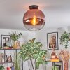 Koyoto Deckenleuchte Glas 30 cm Klar, Kupferfarben, 1-flammig