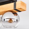 Sernadelo Deckenleuchte Glas 15 cm Naturfarben, Schwarz, 2-flammig