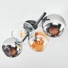Koyoto Deckenleuchte Glas 15 cm Bernsteinfarben, Chrom, Klar, Rauchfarben, 4-flammig