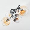 Koyoto Deckenleuchte Glas 15 cm Bernsteinfarben, Klar, Rauchfarben, 4-flammig