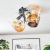 Koyoto Deckenleuchte Glas 15 cm Bernsteinfarben, Chrom, Klar, Rauchfarben, 4-flammig